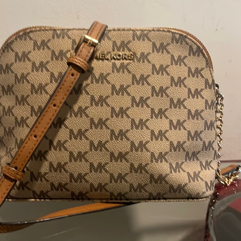 Michael Kors Logo Patterned Crossbody Bag